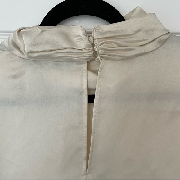 Zara | Satin Blouse w/ Cowel Neck - Size L - Picture 6 of 6
